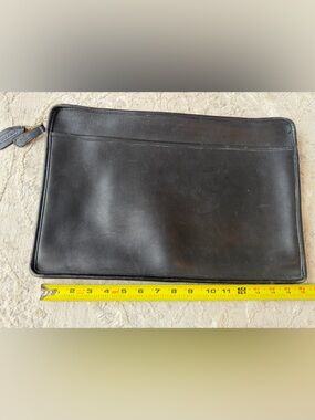 Vtg. Coach Classic Black Leather Document Folio - Men Bags